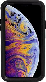 img 2 attached to 📱 Чехол-футляр Inficase Protective для iPhone Xs Max (6,5 дюйма), гибридное покрытие высокой степени надёжности: военный класс защиты от ударов, устойчивость к падениям, надежная защита в черном цвете