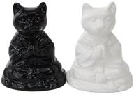 🐱 zen-inspired buddha cats: magnetic salt & pepper shakers in elegant ceramic" logo