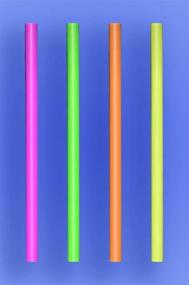 img 2 attached to 🌈 Wow Plastic Disposable Plastic Drinking Straws - 250 Count, Neon-Colored Straws for Vibrant Sipping Experience!