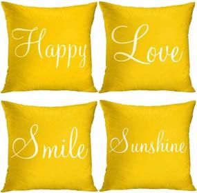 img 4 attached to Britimes Decorative Outdoor Pillowcases Sunshine