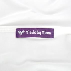 img 3 attached to 🧵 Wunderlabel Made by Mom: Premium Craft Ribbons for Clothing and Sewing - 100 White on Purple Labels