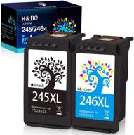 🖨️ h&amp;bo topmae remanufactured ink cartridges replacement for canon printers - pg-245xl cl-246xl pg-243 cl-244 - pixma ts3320 tr4527 ts3520 mg2522 tr4520 mg2525 ts3322 mx490 printer (1 black+1 color) logo