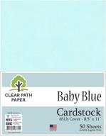 👶 premium baby blue cardstock cover sheets: perfect for scrapbooking & stamping projects logo