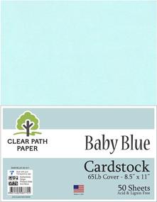 img 4 attached to 👶 Premium Baby Blue Cardstock Cover Sheets: Perfect for Scrapbooking & Stamping Projects