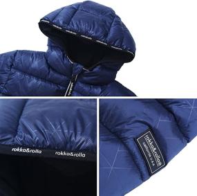 img 1 attached to 🧥 Water Resistant Thickened Quilted Boys' Clothing by Rokka Rolla in Jackets & Coats