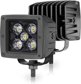 img 4 attached to 🚛 Niwaker 3 Inch 100W Spot LED Pods | Optimized CREE LED Work Light for Off-Road Driving | Square LED Light Bar with Waterproof Fog Lights | Ideal for Trucks, ATVs, UTVs, SUVs, and Boats | 2 Pack