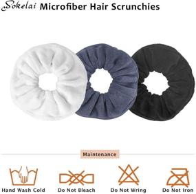 img 1 attached to Soft Microfiber Hair Drying Scrunchies: Frizz-Free Terry Cloth Towel Scrunchies for Women and Girls - Thick Fuzzy Hair Bands for Wet and Dry Hair, Ideal for Bed, Pool, and Shower