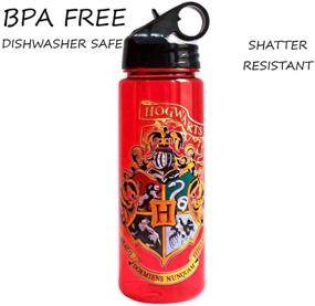 img 2 attached to 🧙 Warner Brothers Harry Potter Movie 1-8 Shield with Flag Tritan Water Bottle – 20-Ounces, Multicolor by Silver Buffalo