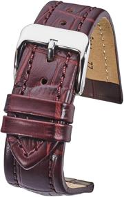 img 4 attached to 🐊 Authentic Alligator Finish Men's Watches with Genuine Padding in Leather