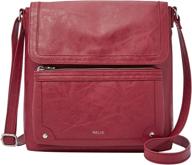 👜 evie flap crossbody handbag purse for women by relic - fossil brand logo