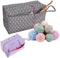 🧶 chxihome yarn storage tote: the ultimate organizer for crochet & knitting supplies - portable and handmade sewing supplies storage with divider logo