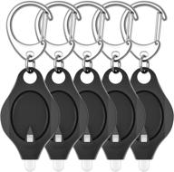 🔦 uniclife 5 pack mini keychain flashlight - ultra bright led key ring light torch, black - improved seo логотип