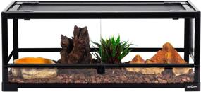 img 4 attached to 🦎 REPTI ZOO Glass Reptile Terrarium 20 Gallon: Ideal Habitat Tank for Bearded Dragon, Gecko & Lizard Pets with Double Doors & Ventilation