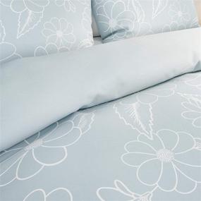 img 3 attached to 🌸 Lavish Home Collection 3-Piece Comforter and Sham Set – 'Jardin' Microfiber Floral Print King Bedding