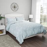 🌸 lavish home collection 3-piece comforter and sham set – 'jardin' microfiber floral print king bedding logo