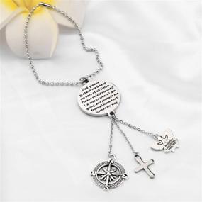 img 2 attached to 🚚 BAUNA Guardian Angel Cross Car Charm: Heavenly Rearview Mirror Ornament & Good Luck Pendant for Truck Drivers