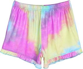 img 2 attached to 👚 Stylish Greatchy Girls Tie Dye Shorts Set: Perfect Summer Cotton Outfit with Short Sleeve Top and Elastic Waist 2Pcs Set