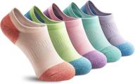 🧦 gonii women's no show socks, athletic running ankle cushioned socks 5 pairs for women logo