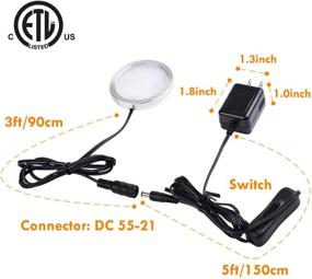 img 3 attached to Одиночный LED-подсветочный светильник Lvyinyin для кухонного шкафа: теплый белый, 2 шт., без возможности регулировки яркости