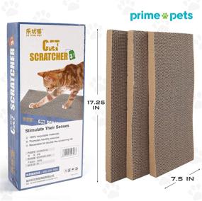 img 2 attached to 🐱 Reversible Corrugated Cat Scratching Pad - 3-in-1 Wave Curved Scratcher Board, Cardboard Furniture Protector & Catnip Included - Ideal for Cat Scratching and Grooming