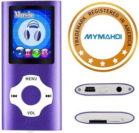 img 3 attached to 🎧 MYMAHDI - Compact Portable MP3 / MP4 Player (Max Support 64 GB) with Photo Viewer, E-Book Reader, Voice Recorder, FM Radio & Video Movie - Purple Color
