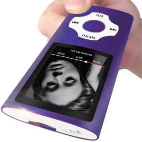 img 2 attached to 🎧 MYMAHDI - Compact Portable MP3 / MP4 Player (Max Support 64 GB) with Photo Viewer, E-Book Reader, Voice Recorder, FM Radio & Video Movie - Purple Color