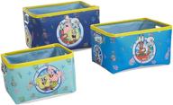 organize toys, games & clothes with idea nuova nickelodeon spongebob 3 piece nestable rectangular storage bins - wn300731 logo