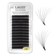 lagee easy fan volume eyelash extensions 0.05 d curl 11mm - auto-fan cluster, self-blooming, rapid flower, single length soft pre-glued lashes - professional beauty salon supplies logo