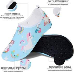 img 2 attached to Toddler Barefoot Rainbow 🦄 Unicorn Boys' Shoes for Outdoor Activities