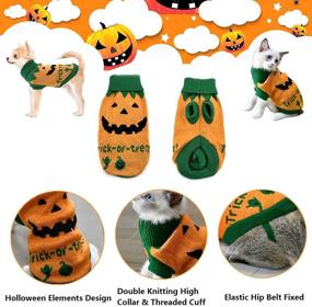 img 2 attached to 👻 Vehomy Pet Halloween Sweater: Ghost Trick or Treat Pattern for Puppy Dogs and Kittens