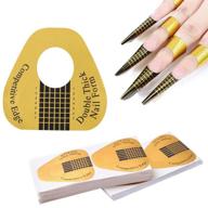 💅 kingmas nail art form guide sticker - 100 pcs, horseshoe-shaped nail stickers for acrylic nail gel extensions logo