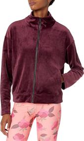 img 4 attached to 🧘 Luxurious Core 10 Women's Velvet Full-Zip Yoga Jacket for Ultimate Comfort