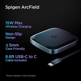 img 3 attached to ⚡ Spigen Wireless Charger: Fast 15W Charging Pad for iPhone 13 Pro Max, Galaxy S21 Ultra, and More [No Adapter]