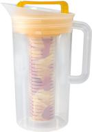 🍋 primula today shake and infuse pitcher – large and innovative infusion chamber – non-toxic and eco-friendly – 3 quarts – vibrant yellow logo