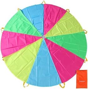 img 4 attached to Tiktaktoys Pantrasamia Parachute Multicolored Cooperative Sports & Fitness