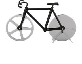 img 3 attached to 🚲 Bicycle Pizza Cutter - The Original PIZZA WHEELIE - Dual Stainless Steel Bike Wheels + Kitchen Display Stand: A Perfect Slice of Convenience