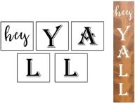 🖌️ hey yall sign stencils - 5 pack vertical templates for wood painting: large & reusable logo