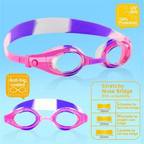 img 3 attached to 🏊 Elimoons Kids Swim Goggles 2-Pack – Age 3-15, Nose Cover, No Leaking, Anti-Fog, Waterproof