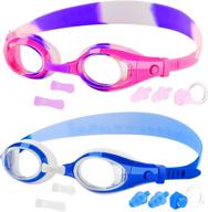 🏊 elimoons kids swim goggles 2-pack – age 3-15, nose cover, no leaking, anti-fog, waterproof logo