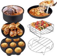 🍽️ ultrean air fryer accessories: 6-piece set for 5.8qt and 6qt air fryers - bpa free, non-stick, dishwasher safe, xl compatibility logo