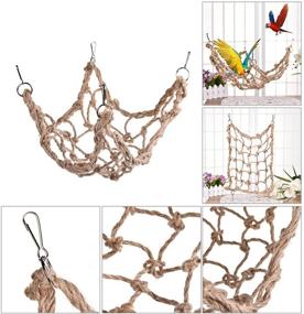 img 4 attached to 🐦 AWTang Bird Cargo Climbing Net - Ultimate Pet Bird Toy for Cockatiels, Conures, and More!