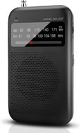 📻 portable battery operated am fm radio with 2 aa batteries, transistor pocket radio for best reception, large speaker & outstanding sound quality, handheld size for indoor or outdoor use logo
