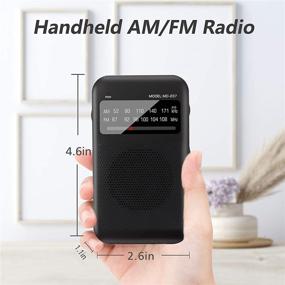 img 1 attached to 📻 Portable Battery Operated AM FM Radio with 2 AA Batteries, Transistor Pocket Radio for Best Reception, Large Speaker & Outstanding Sound Quality, Handheld Size for Indoor or Outdoor Use