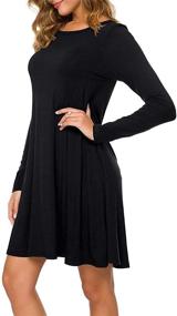 img 3 attached to Tinyhi Womens Casual Sleeve Cotton Women's Clothing in Dresses