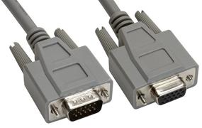 img 1 attached to 🔌 Amphenol Deluxe D-Sub Cable, Shielded, Male/Female, 15-Pin HD15, 10ft, Gray - CS-DSDHD15MF0-010