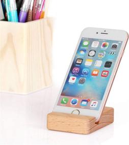 img 3 attached to 📱 Bamboo Wood Phone Stand and Pen Pencil Holder with Multi Purpose Use - Desk Organize, Pencil Cup Pot (Wood)