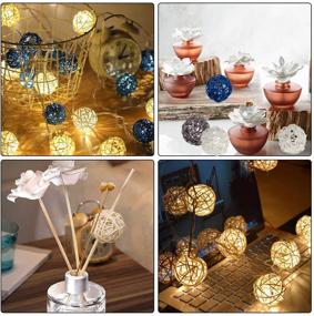 img 1 attached to 🎉 Индрах 2-дюймовые украшательные викер-шары - 24 штуки для мисок, наполнителей для вазы, декора кофейного стола, украшения на свадьбу