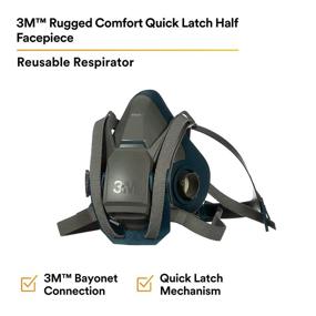 img 3 attached to 🎭 3M Comfort Reusable Respirator Facepiece - Occupational Health & Safety Products