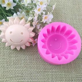 img 2 attached to 🌞 Versatile Smiling Face of the Sun Silicone Soap Mold and Cake Decorating Tool for Fondant, Chocolate, and Lotion Bars