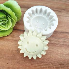 img 1 attached to 🌞 Versatile Smiling Face of the Sun Silicone Soap Mold and Cake Decorating Tool for Fondant, Chocolate, and Lotion Bars